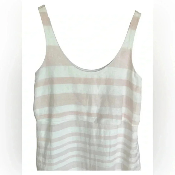 Mara Hoffman Overlay Sleeveless Mini Short Dress Linen Pastel Color Size 2 - Picture 4 of 11